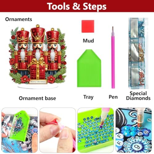 Christmas Diamond Art Kits for Adults,Nutcracker Soldiers Diamond Painting