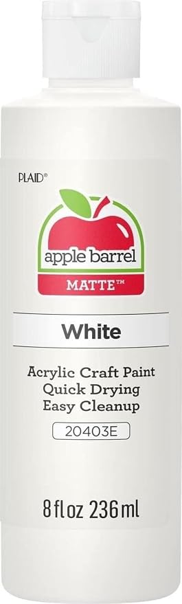 Apple Barrel Acrylic Paint in Assorted Colors (8 Ounce), 20403 White