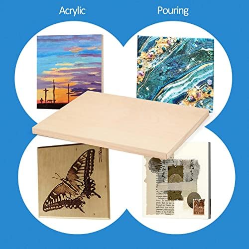 Falling in Art 2 Pack 12x18 Unfinished Birch Wood Panels Kit for Painting