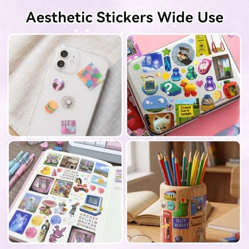 30 Sheets 800+ Pcs Vintage Y2K Stickers Book for Journal Scrapbook Planner