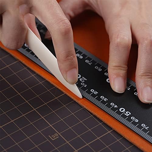 WUTA Genuine Bone Folder Leather Tools Scoring Folding Creasing Origami Paper Creaser Crafting Scrapbooking Tool for DIY Handmade Christmas Gift (2 Packs Arc Shape)