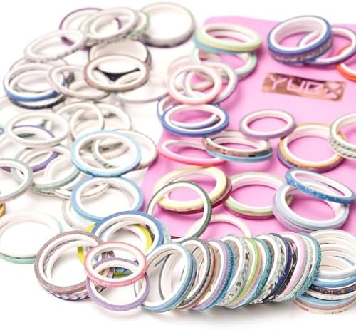 Exrta Slim Washi Tape Set Random Patterns 80 Rolls+ Bundle Printed Super Skinny Decorative Masking Tape Scrapbook Tape for DIY Craft Art Projects Journal Gift Wrapping (Patterns Printed)