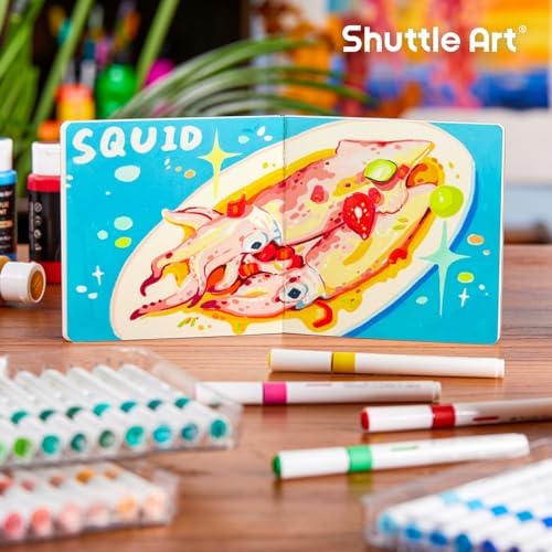 Shuttle Art Acrylic Paint Marker Journal 5.51x5.51, 30 Sheets