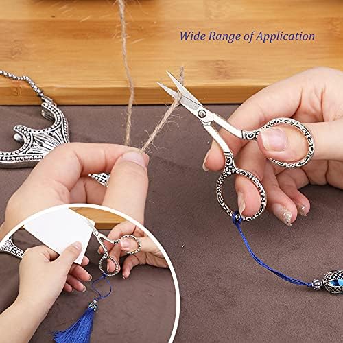 SHWAKK Embroidery Scissors, Stainless Steel Sharp Tip Retro Scissors