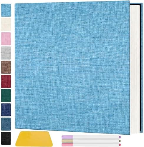 Zesthouse Large 18In Photo Album Self Adhesive 60 Pages, Scrapbook Albums with Sticky Page Holds 10x12 & 8x10 & 5X7 & 4x6 Pictures, DIY Photo Book Ideal Gift for Family Wedding Baby