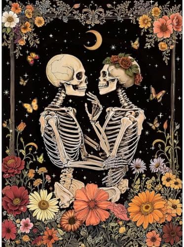 KICHANG Skull Diamond Art Kits for Adult Diamond Painting Kit for Beginner