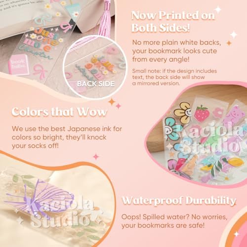 24 Set Bookmark Making Kit, Acrylic Bookmark Blanks with 24 UV DTF Stickers About Smutty Theme and 24Tassels,Blank Bookmarks UV DTF Transfers Stickers for DIY Crafts Hanging Tag Gift Bookmarks DIY