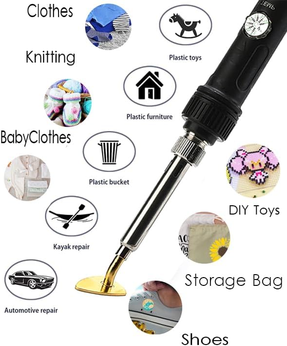 Arokimi Mini Iron, 80W Small Tiny Iron for Crafts Patches Hats (Black)