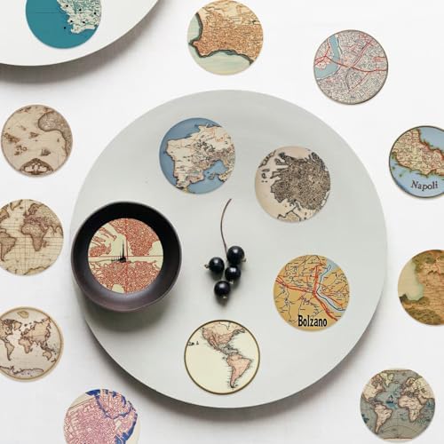 50PCS Travel Stickers, Vintage Map Earth Stickers
