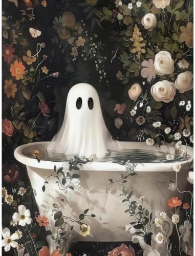 Halloween Paint by Numbers Kit for Adults,Paint by Number-Ghost 12x16 in