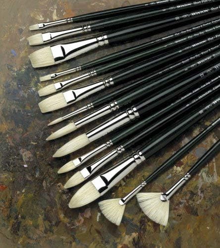Winsor & Newton Winton Hog Filbert Bristle Brush, #10