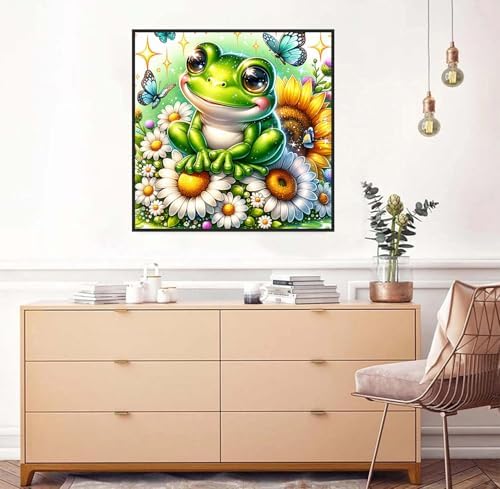 Axquilon Frog Diamond Art Kits for Adults 12x12 inch