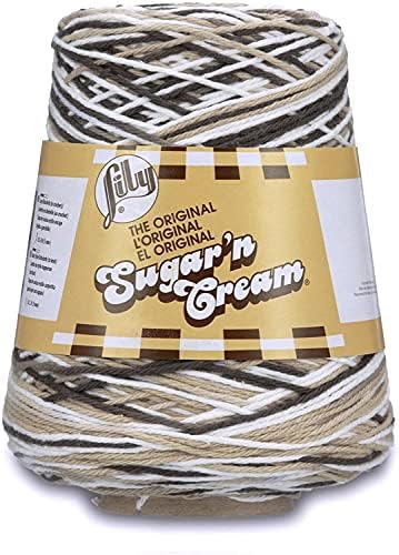 Lily Sugar'n Cream Cone Cotton Yarn for Dishcloths, Chocolate Ombre
