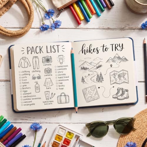 Sketch Book 5 x 5 Inch Navy Blue Small Sketchbook,80 Sheets Drawing Pad