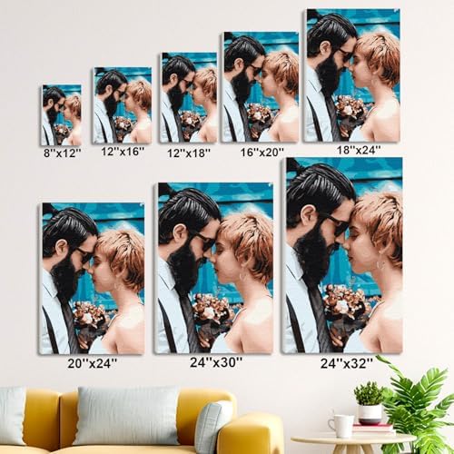 Custom Paint by Numbers Kit for Adults - Personalized DIY Canvas Art | Acrylic Painting Set with Brushes & Paints | Framed or Unframed Wall Decor | Complete Kit for Home | Unique Handmade Gift