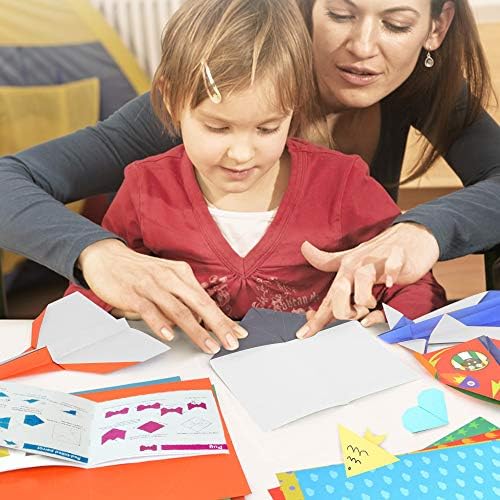 Origami Kit For kids ,120 Sheets Origami Paper with Instructions Book, 6x6 Inch square easy single Sided Square Colorful Folding Paper Set for Adults Beginners Activity
