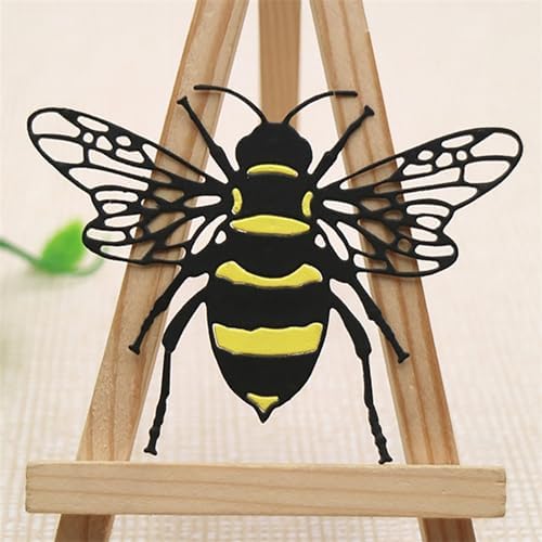 Scrapbooking Die-Cuts, Layer Frame Net Set Metal Cutting Dies for Card Making, Paper Craft Template, Background Embossing Stencils, DIY Album Décor (Little Bee-8.5x6.5cm)