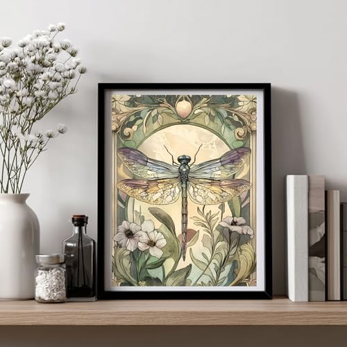 AUKELHJ Dragonfly Diamond Art Kits for Adults, Diamond Painting, 12x16 Inch