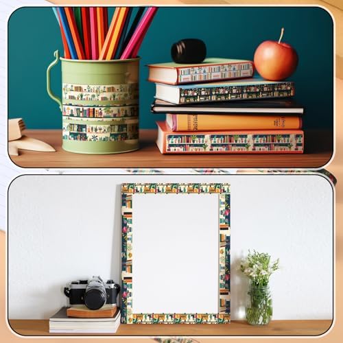 24 Rolls Book Washi Tape Back to School Crafting Gifts, Plants