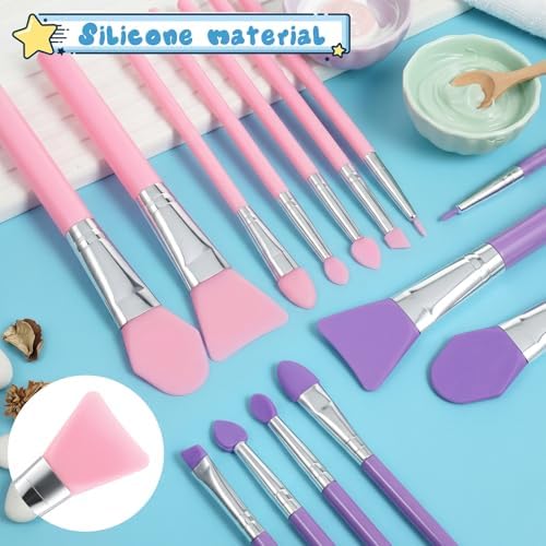 14PCS Silicone Makeup Brush Resin Brush Applicator Silicone Brushes for Crafts Face Mask Applicator for Cream Makeup Products and Epoxy Art Crafting, Paint Brushes for Epoxy