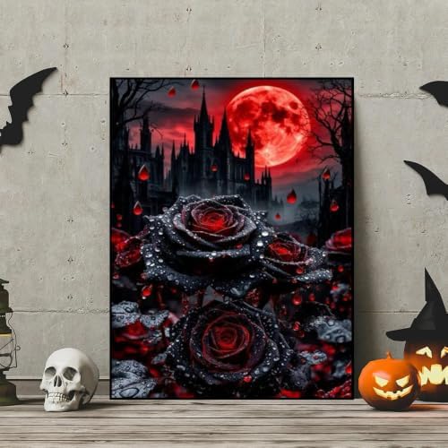 4 Pack Gothic Diamond Art Kits for Adults,Diamond Painting Kit for Beginner