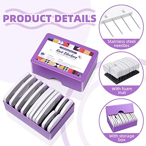 40 Pcs Knit Blockers & Pins Kit, Knit Blocking Combs for Blocking Knitting