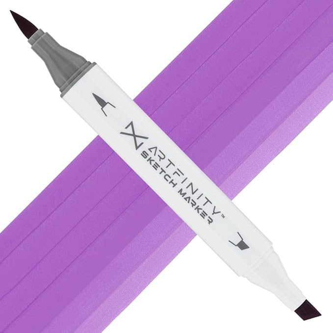 Artfinity Sketch Markers - Light Grape V4-5, Vibrant, Professional, Dye-Based Alcohol Markers for Artists, Drawing, Travel, & More