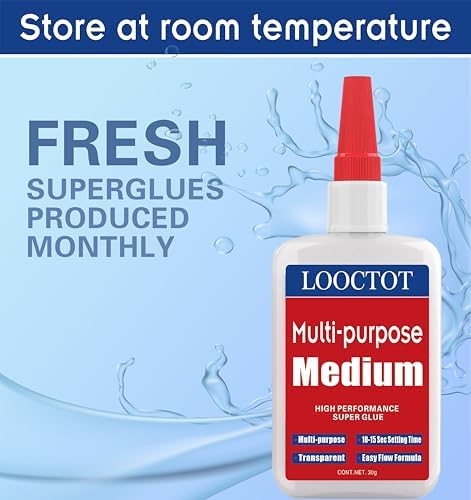 60g Medium CA Glue Premium Glue for Wood,Metal,Model Kit,Home Repair,DIY