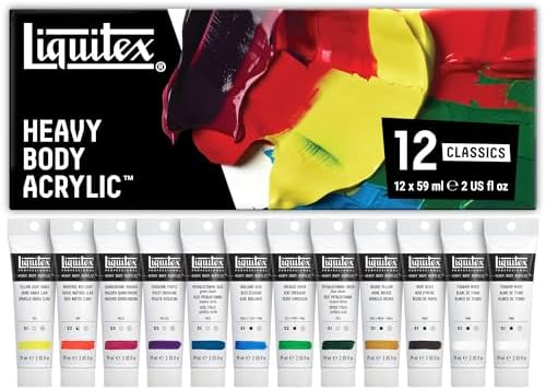 Liquitex Heavy Body Acrylic Paint Set, Classic 12 x 59ml (2-oz) Set