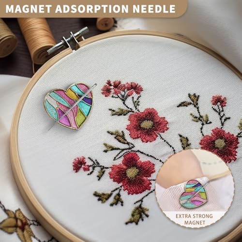 Needle Minder Magnet, Magnetic Needle Minder, Needle Minders Magnetic Cross Stitch Accessories, Magnetic Needle Holder, Life Tree, Butterfly, Cats, Owl, Heart (Love)