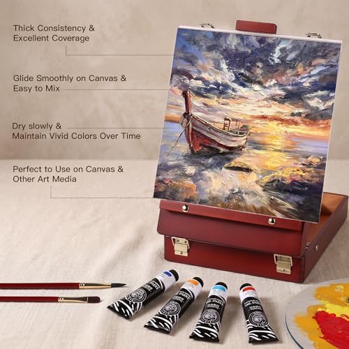 rubens Oil Paint Set 2oz 15 Colors Caroline Oil Paint for Canvas(Series C) | Professional Oil Paints with Thicker Creamy Texture, High Saturation, Large Tubes Art Supplies for Adult, Artists, Beginners