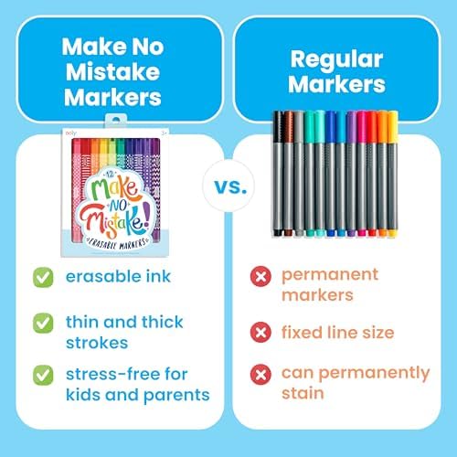 Ooly Make No Mistake Erasable Markers, Set of 12