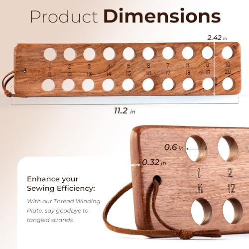 Savina Embroidery Floss Organizer, 20-Hole Cross Stitch Thread Holder Storage Tool, Accessory for Cotton Thread Craft DIY Sewing Storage.
