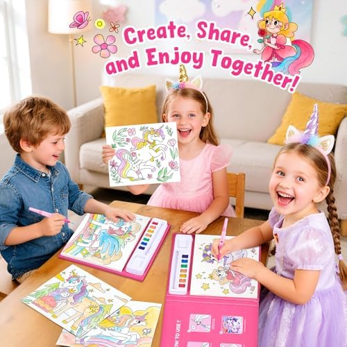 JoyCat Paint with Water Coloring Books for Toddlers (Magical Pony)