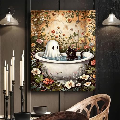 Arttoplus Halloween Ghost Paint by Numbers Kit for Adults Beginner 16x20in