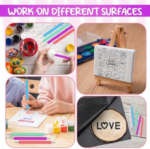 Ashmacdo 20 Pcs Dotting Tools for Painting,Ball Embossing Tool Tracing Stylus for Transfer Paper Drawing Nail Art