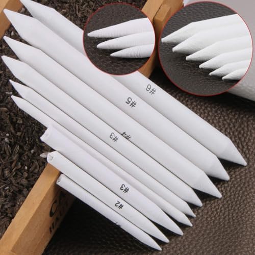 FEBSNOW 48Pcs Blending Stumps and Tortillions Sticks for Art Drawing