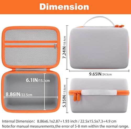 khanka Case Compatible with Liene Amber M110 M100 4x6'' Photo Printer, Wi-Fi Picture Printer,Case Only(Grey)
