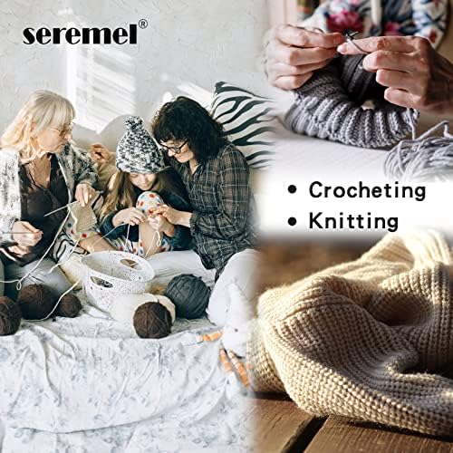 Seremel 4-Ply Acrylic Soft Yarn, 2 Skeins Crochet Yarn (Royal Blue)