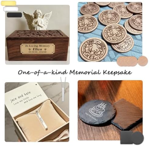 Leafcraft 218PCS Laser Engraving Material Explore Kit, 31 Kinds Laser Cutting Engraving Accessories Include Acrylic, Metal, Wood, Felt, PU Leather, Cork, Rock, Rubber for Engraver Machine DIY Crafting