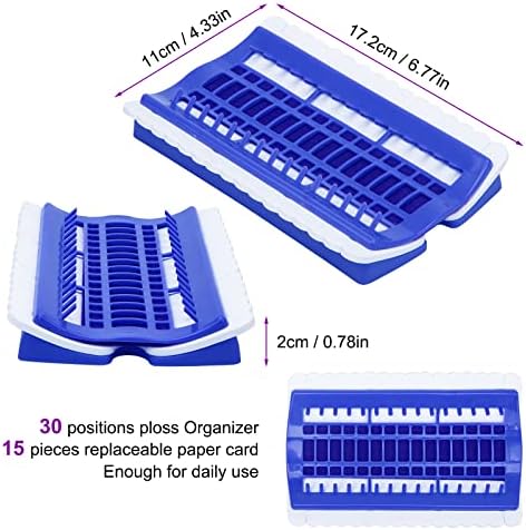 Luxiv 30 Position Embroidery Floss Organizer, Thread Shelf with 15P Card