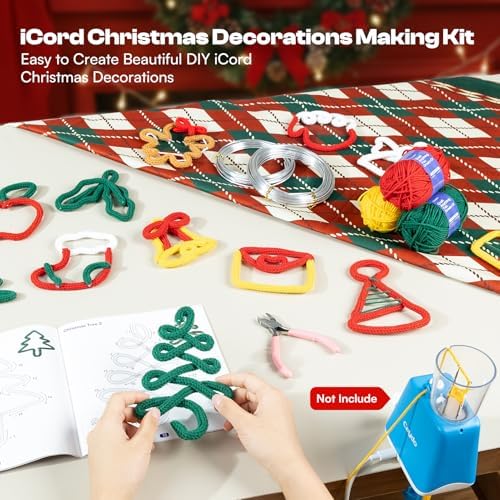 Caydo i Cord Christmas Decoration Making Kit with 24 Patterns for Beginners