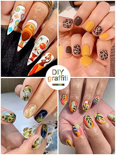 12 Color Nail Art Pens Kalolary Nail Art Markers Point Graffiti Dotting Pen