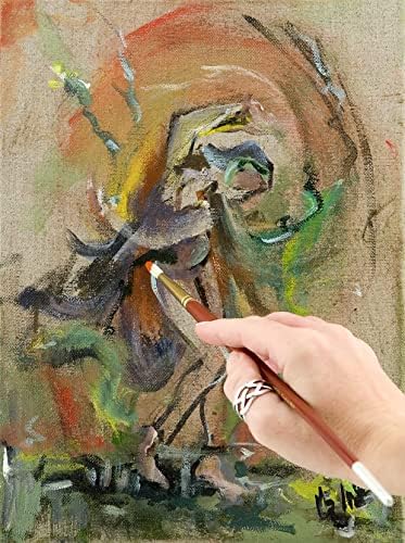Senso Clear Primed Linen Stretched Canvas - Multi-Media Stretched Canvas for Oils, Acrylics, Pastels, & More! - 9x12
