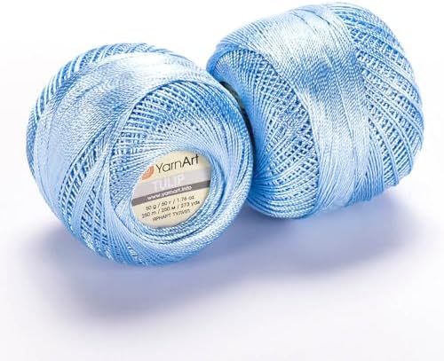 YanrArt Tulip%100 Microfiber Silky Yarn - Suitable for Summer Clothes and Home Accessories Curtains, Runners, Tablecloths - S. Fine(1) Weight Yarn - 1.70 Oz, 273 Yds (408)