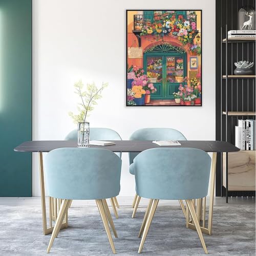 Flower Paint by Numbers Kit for Adults, DIY Oil Painting Canvas 16x20inch