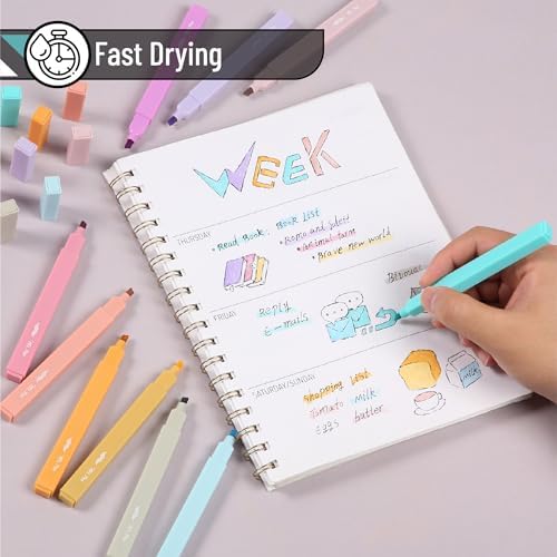Mr. Pen- Aesthetic Highlighters No Bleed, 10 Pack, Assorted Colors | Chisel Tip, Cute Highlighters Assorted Colors for Journaling, Highlighting, Underlining, Fast Dry, Back to School Supplies