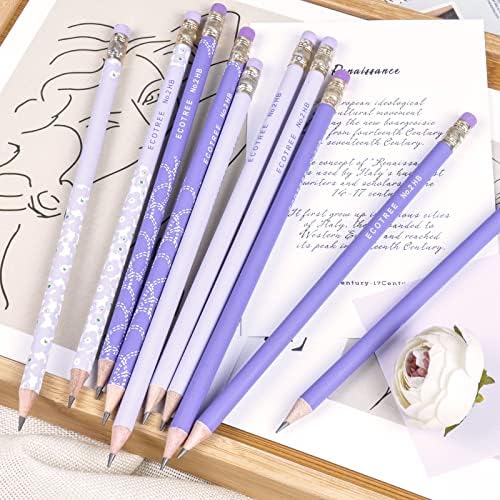 ECOTREE Pre-Sharpened #2 Pastel Pencils, Back to School Supplies, 24 Count