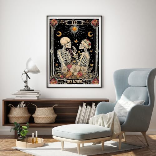 WUDWL Paint by Numbers Kit for Adults Framed Canvas, with Wooden Easel