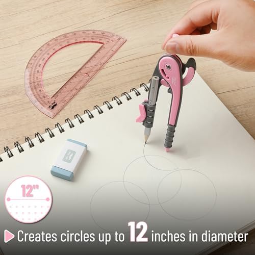 Mr. Pen- Geometry Compass and Protractor Set, 6 Inch Compass